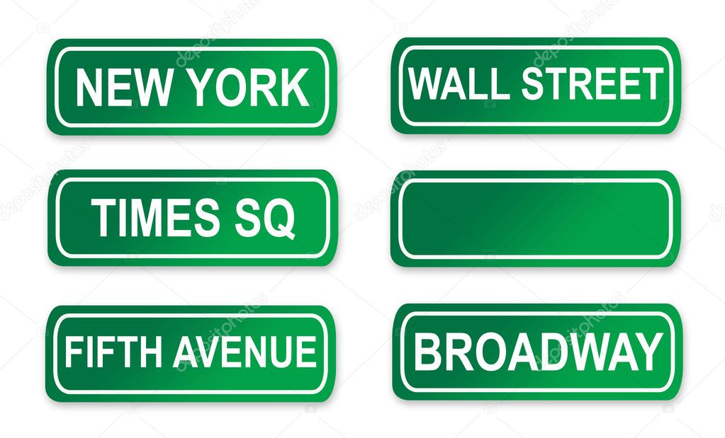 New York Street signs
