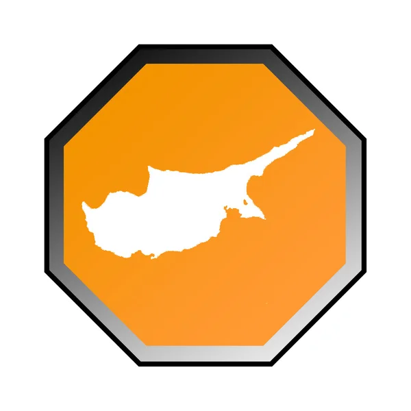 Cyprus verkeersbord — Stockfoto