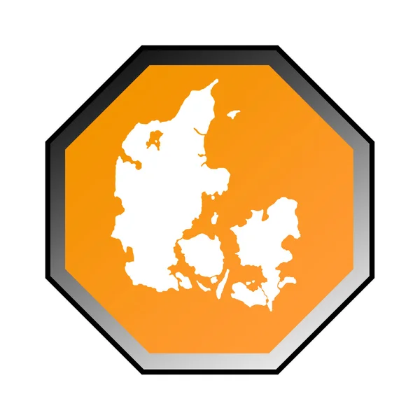 Danmark Vägmärke — Stockfoto
