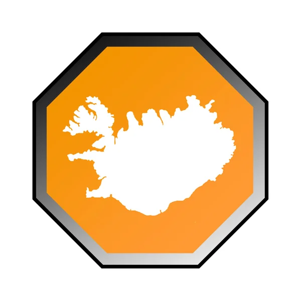 Island Vägmärke — Stockfoto