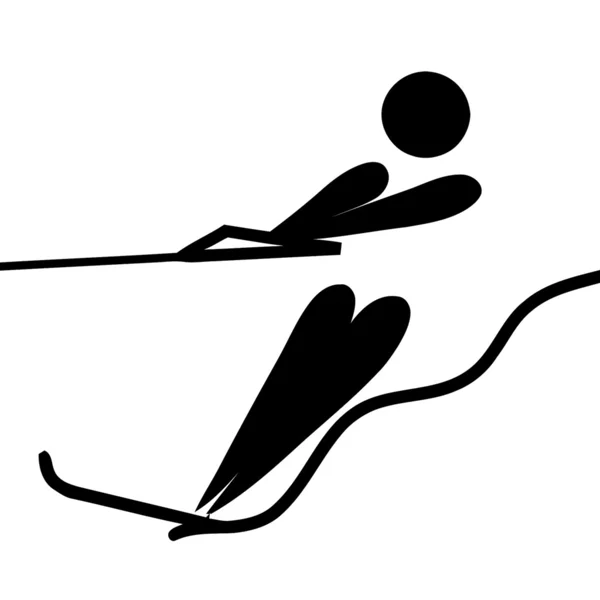 Water skiing sign — Stock Photo, Image