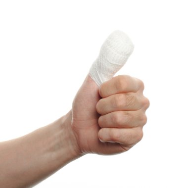 Bandage on a finger clipart