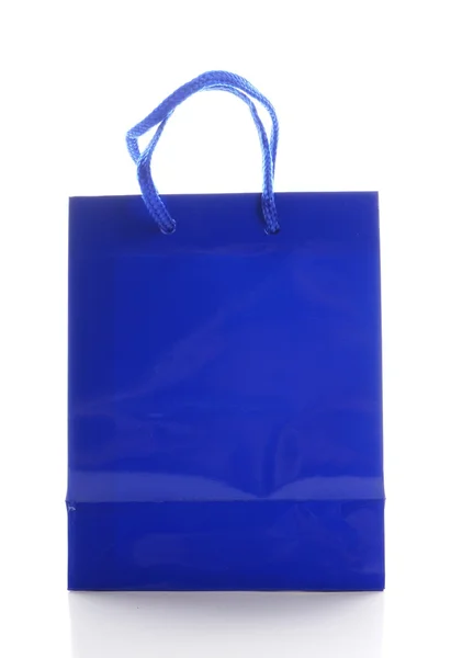 Μπλε τσάντα αγορών — Φωτογραφία Αρχείου
