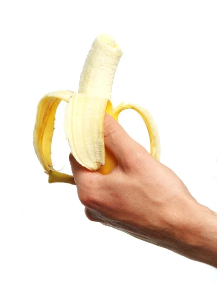 皮をむかれたバナナ — ストック写真