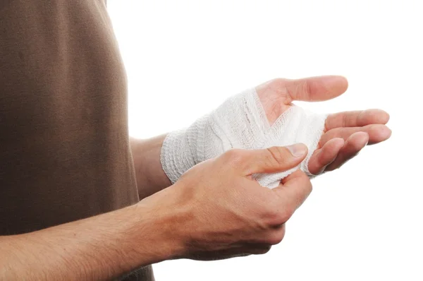 Bandage sur une main — Photo