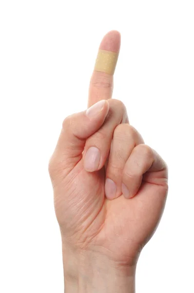 Штукатурка на палець — стокове фото