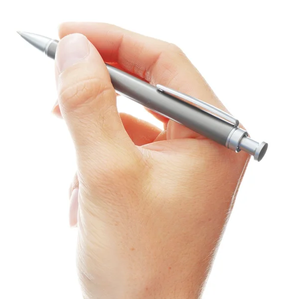 Kugelschreiber in der Hand — Stockfoto