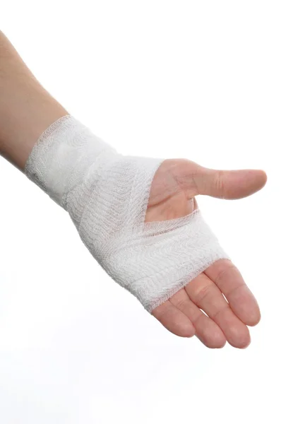 Bandage em uma mão — Fotografia de Stock
