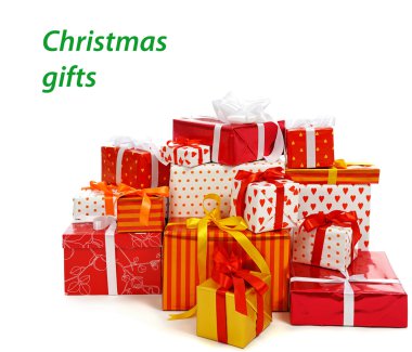 Stack of gift boxes clipart