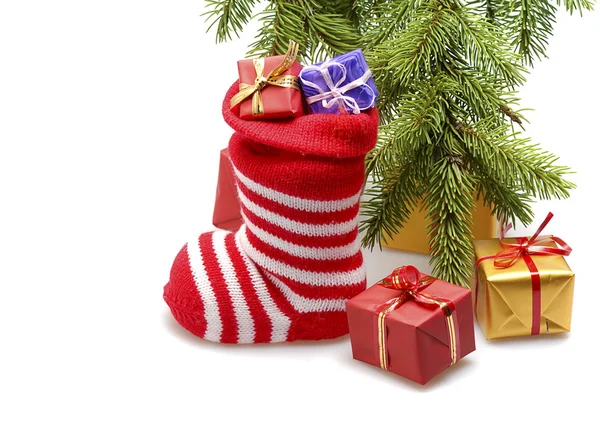 Santa stocking — Stock Photo, Image