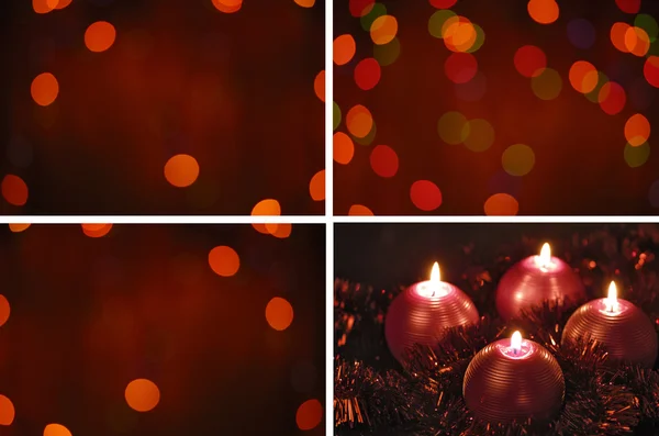 四个红色蜡烛 — 图库照片