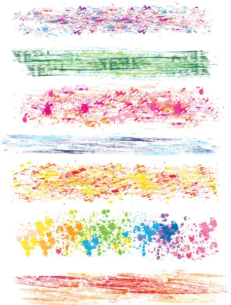 Coups de pinceau de couleur — Image vectorielle