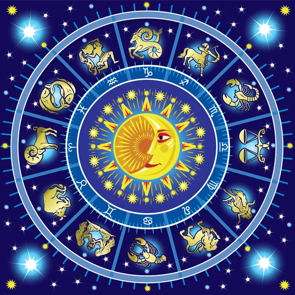Horoskop cirkel — Stock vektor