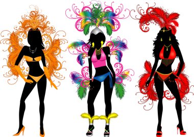 Carnival Costumes 2 clipart