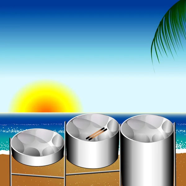 Tambours en acier Pan — Image vectorielle