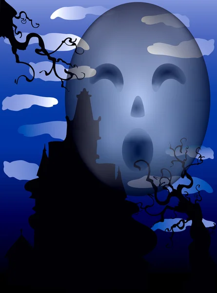 Haunted Ghost Mansion — Stock Vector