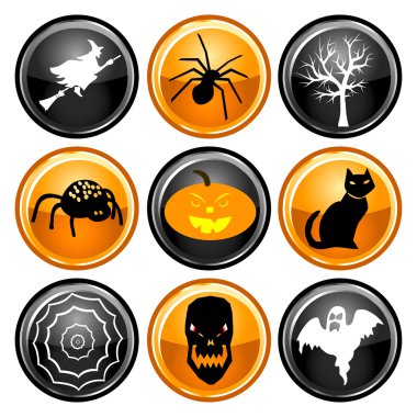 Halloween Button Icons clipart