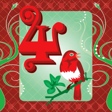 4th Day of Christmas clipart