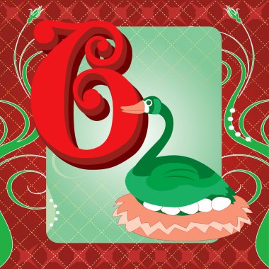 6th Day of Christmas clipart