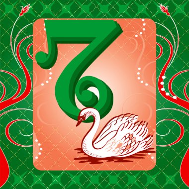 7th Day of Christmas clipart