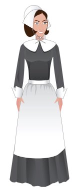 Pilgrim Woman clipart