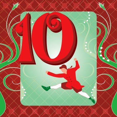10th Day of Christmas clipart