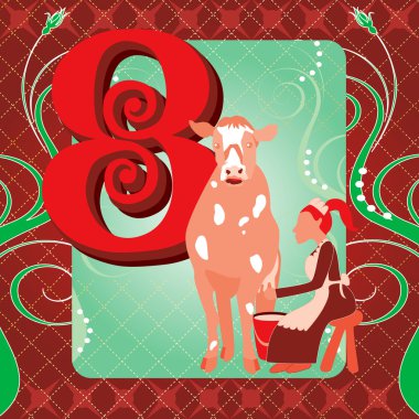 8th Day of Christmas clipart