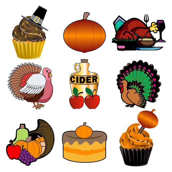 Thanksgiving Icons 3 — Stock Vector