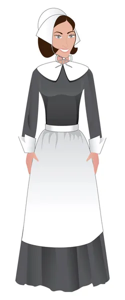 Femme pèlerine — Image vectorielle