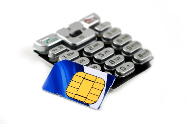 Клавіатура і SIM-карта — стокове фото