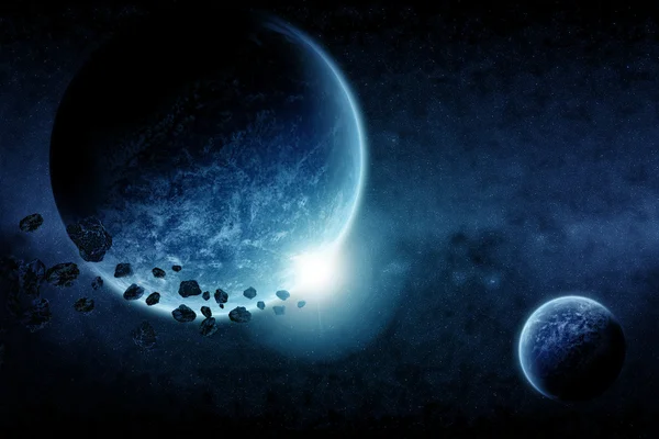 Space planet landscape illustration — Stock Photo, Image