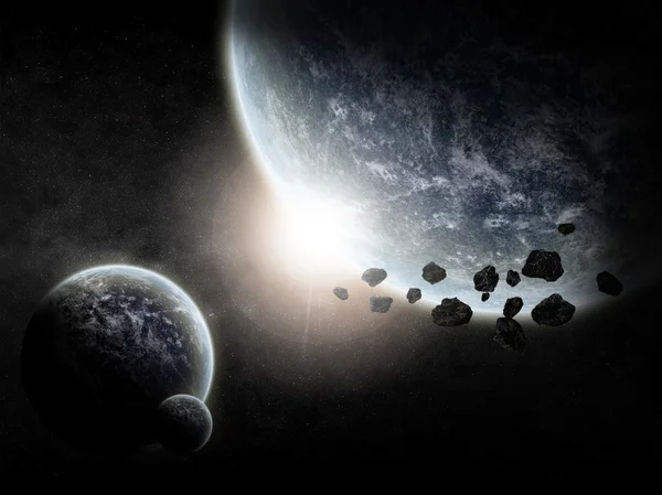 Space planet landscape illustration — Stock Photo, Image