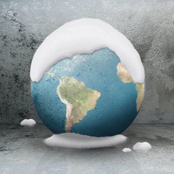 Bevroren planeet aarde — Stockfoto