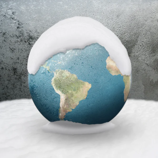 Bevroren planeet aarde — Stockfoto