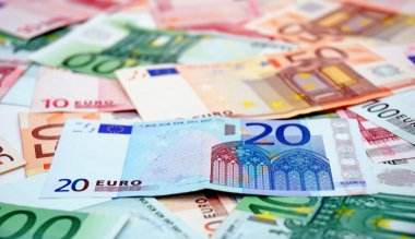 arka plan olarak Euro banknot