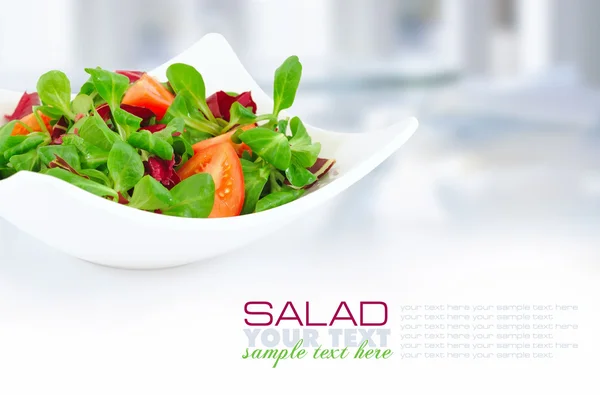 Frischer gemischter Salat mit Tomaten — Stockfoto