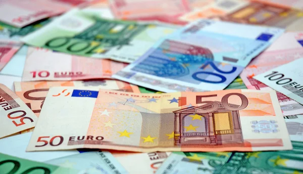Euro banknotes as a background — Stock Photo, Image