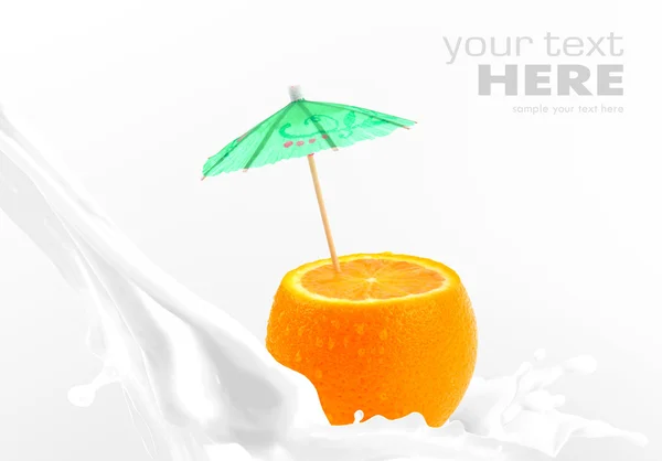 Narancs tej fröccsenő — Stock Fotó