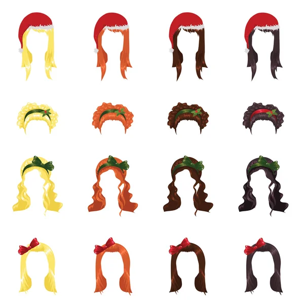 女性的头发 — 图库矢量图片