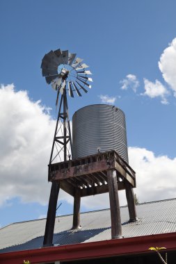 Windmill and water tank clipart