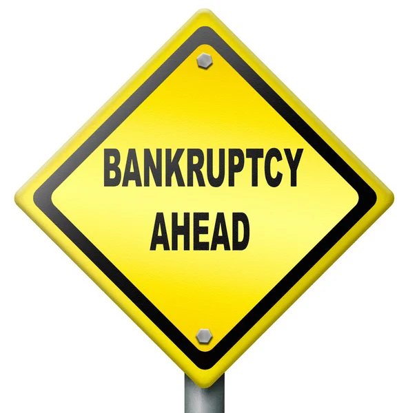 Впереди банкротство — стоковое фото