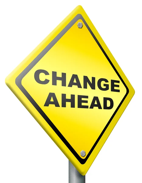 Change ahead change and improvement better — Zdjęcie stockowe