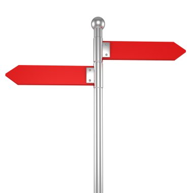 3d blank arrow sign clipart