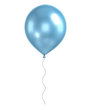 Blue balloons isolated clipart