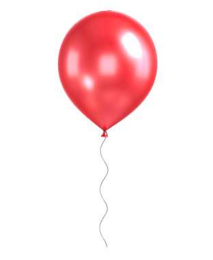 Red balloons isolated clipart