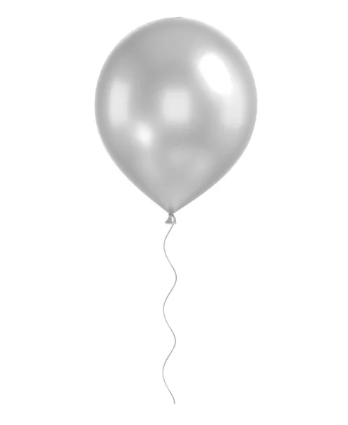 Bílé balóny, samostatný — Stock fotografie