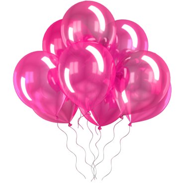 Color balloons isolated clipart