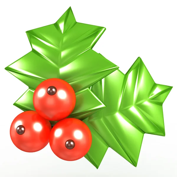 3d Holly berries — Stock Photo, Image