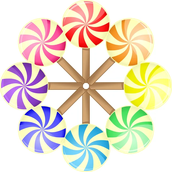 Bonbons en cercle — Image vectorielle
