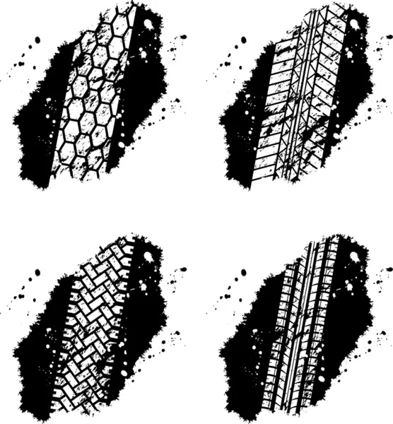 Tracce di pneumatici — Vettoriale Stock